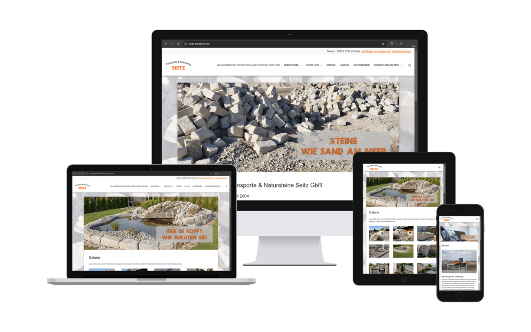 Website der Firma Transporte & Natursteine Seitz GbR