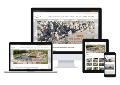Website der Firma Transporte & Natursteine Seitz GbR