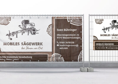 Werbung Mobiles Sägewerk
